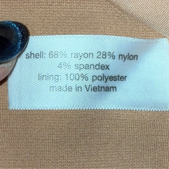 LANE BRYANT Ponte Bryant Collarless Blazer - Tan Women’s 16 - Picture 7 of 16